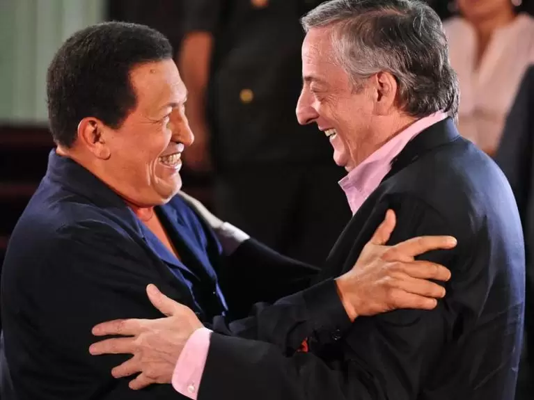 Hugo Chávez y Néstor Kirchner.