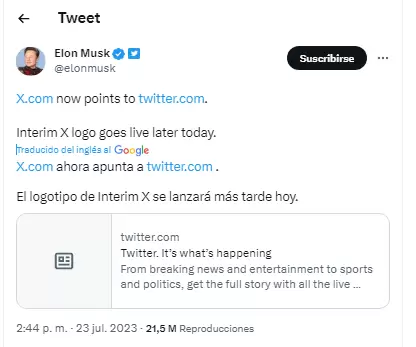 Nuevo logo de twitter, Elon Musk