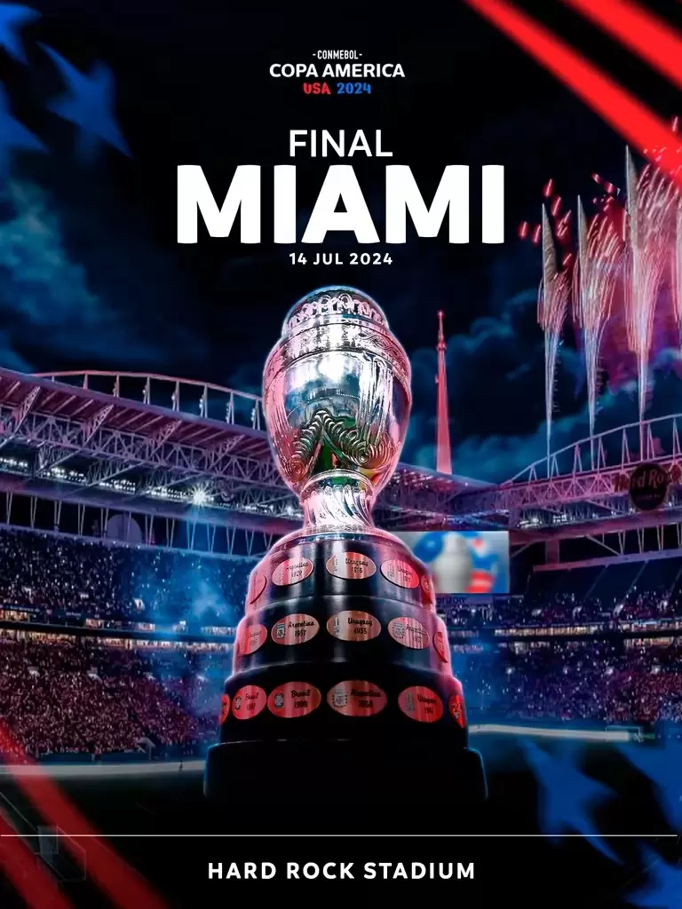 El afiche de la final de la Copa América 2024 (@Conmebol)