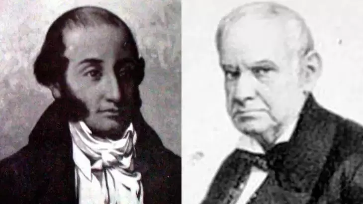 A la izquierda, Blas Parera (1776-1840). A la derecha, Vicente Lpez y Planes  (1784-1856).