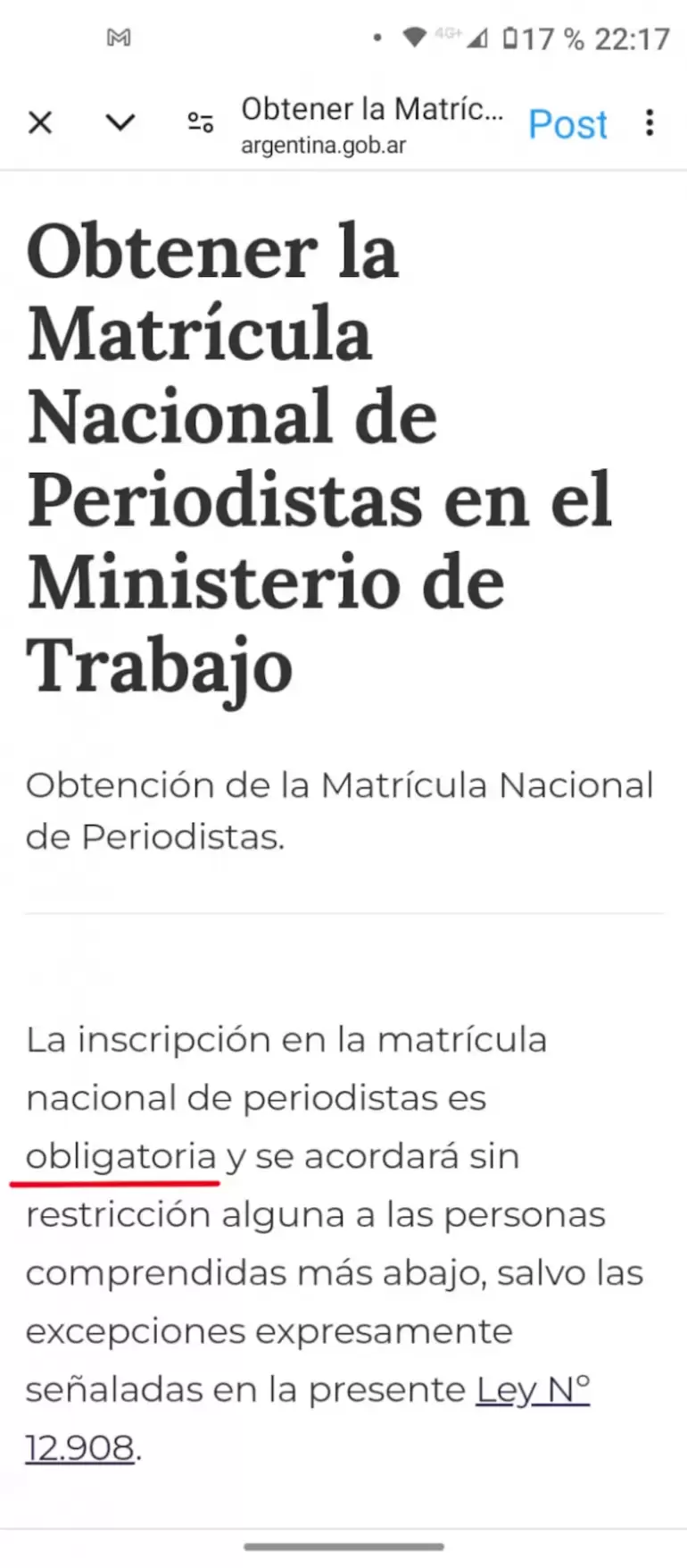 periodismo matricula polemica