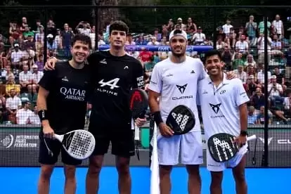 Tapia y Coello en la final del Genova Premier Padel P2 en Italia.